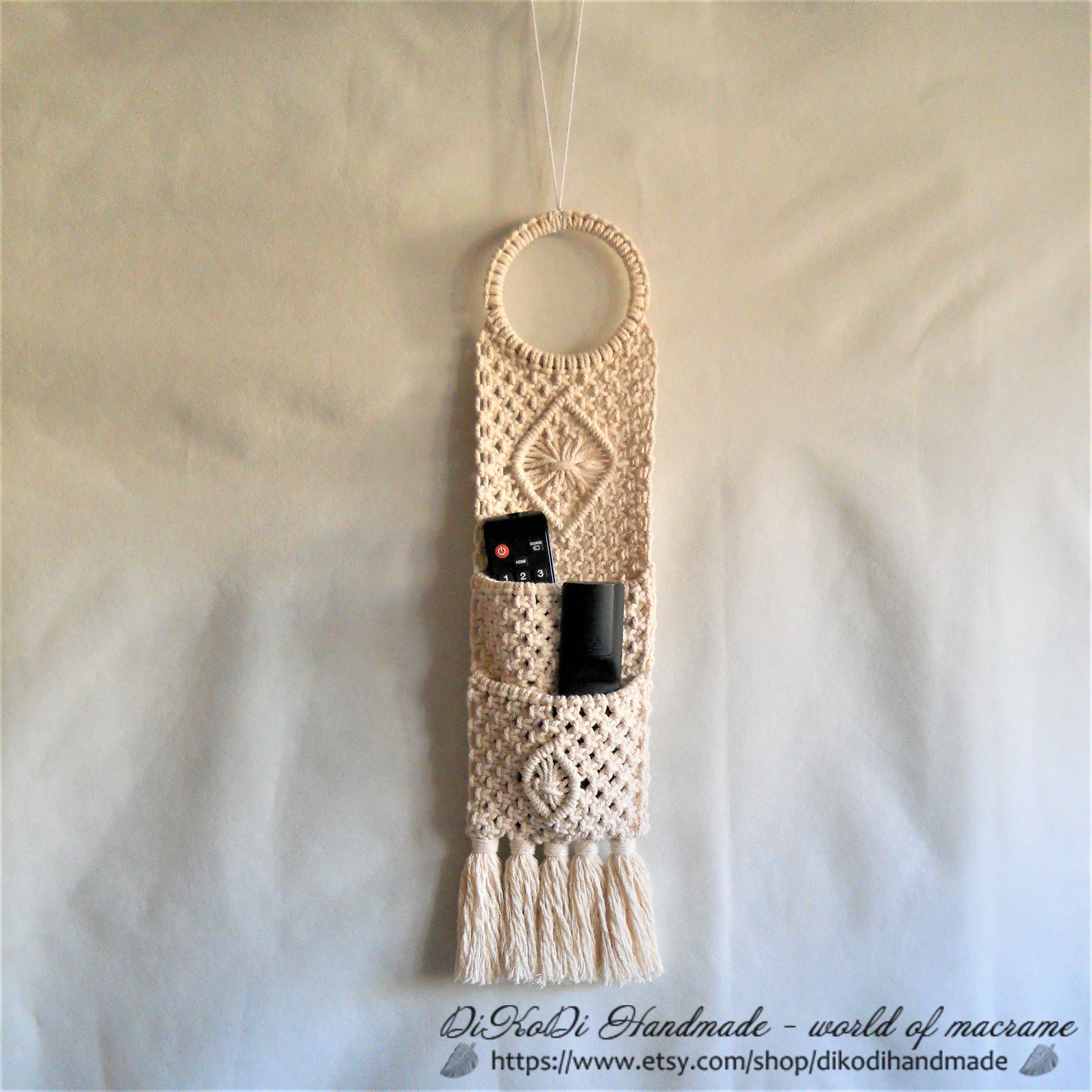 Remote control holder for bed Door jewelry organizer Wall Etsy