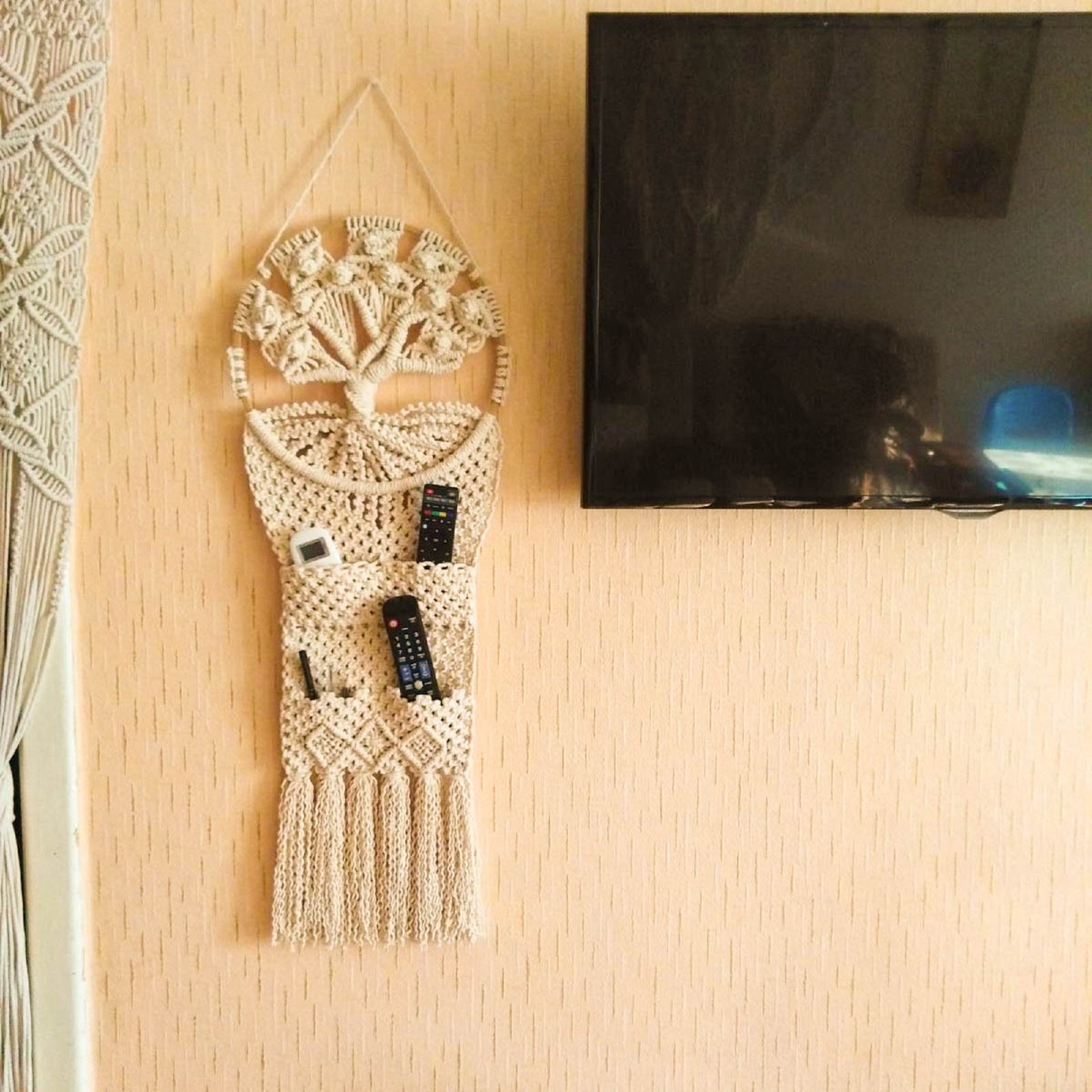 Large jewelry organizer tree wall holder for remotes Wall Etsy