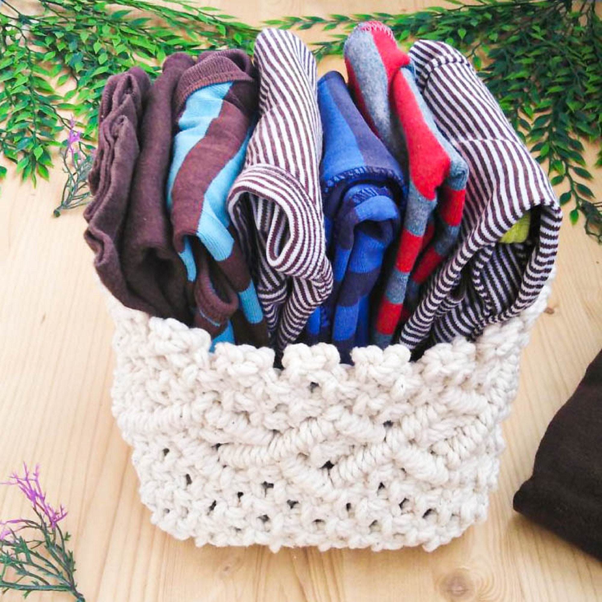 Wicker blanket basket set of 2 Decorative laundry basket Etsy