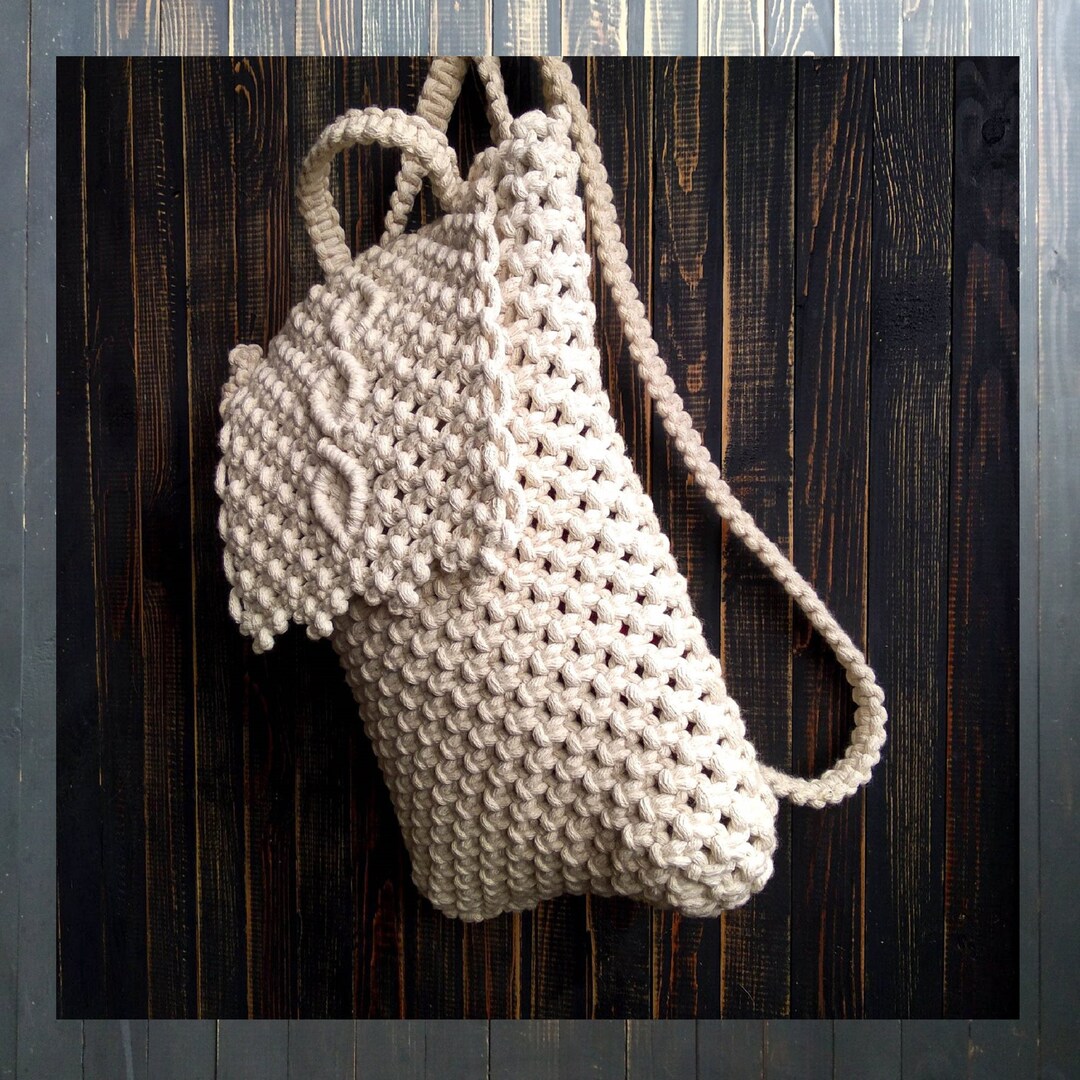 Macrame Backpack Macrame Bag Handmade Backpack Purse - Etsy