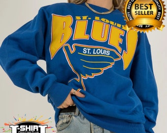 Vintage NHL St Louis Blues Sweatshirt, St Louis Blues Shirt, Ice Hockey Shirt, NHL Shirt, Uniesex Shirt, Vintage Shirt, Shirt For Man Woman
