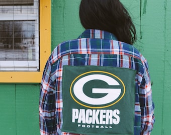 Upcycled Green Bay Packers Flannel