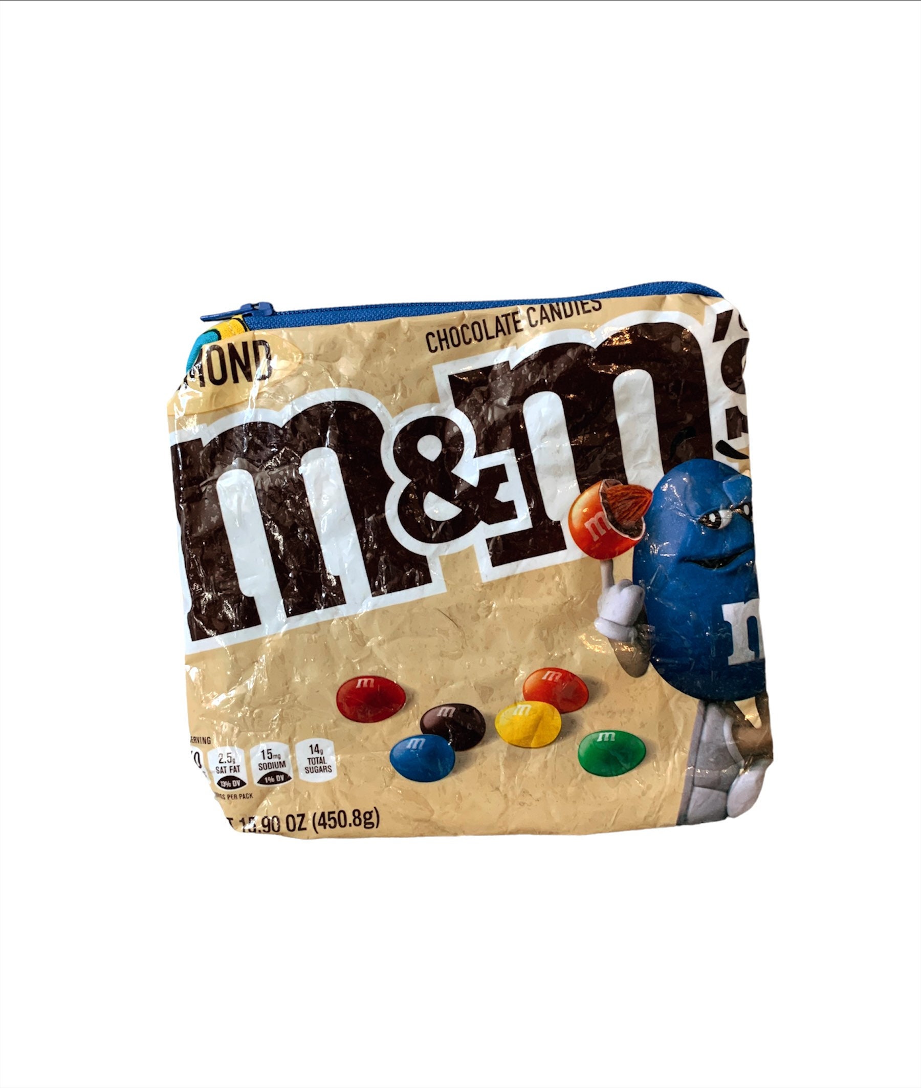 Upcycled Almond M&M Candy Bag 