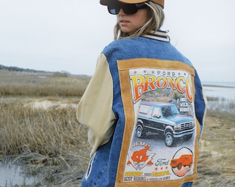 Upcycled Bronco Denim Jacket