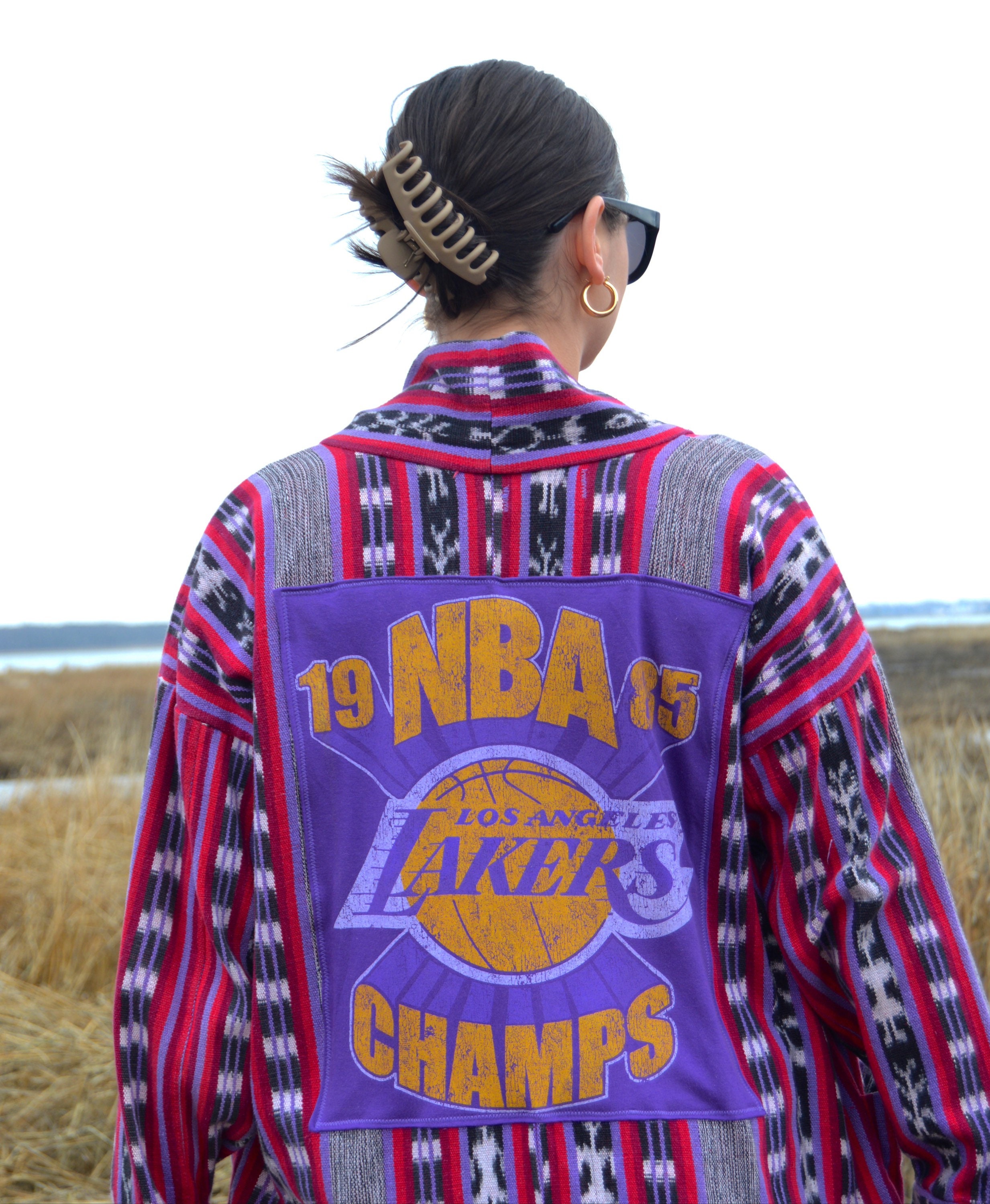 Varsity Los Angeles Black Pyramid Lakers Jacket - HJacket