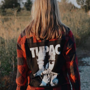 Upcycled Tupac Flannel
