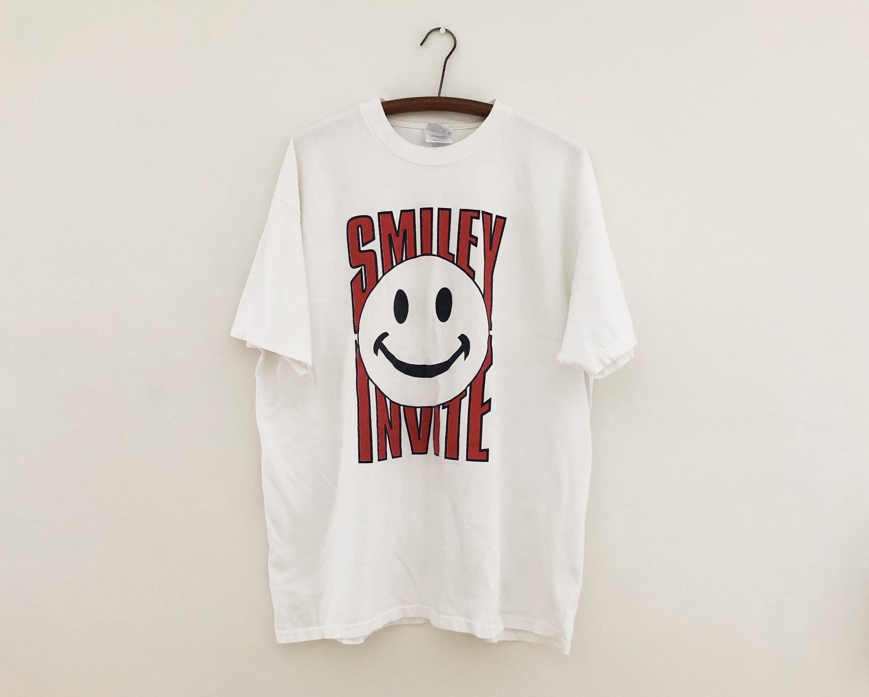 Vintage 90s Smiley Face Cross Country T-shirt - Hanes Beefy-t, XL