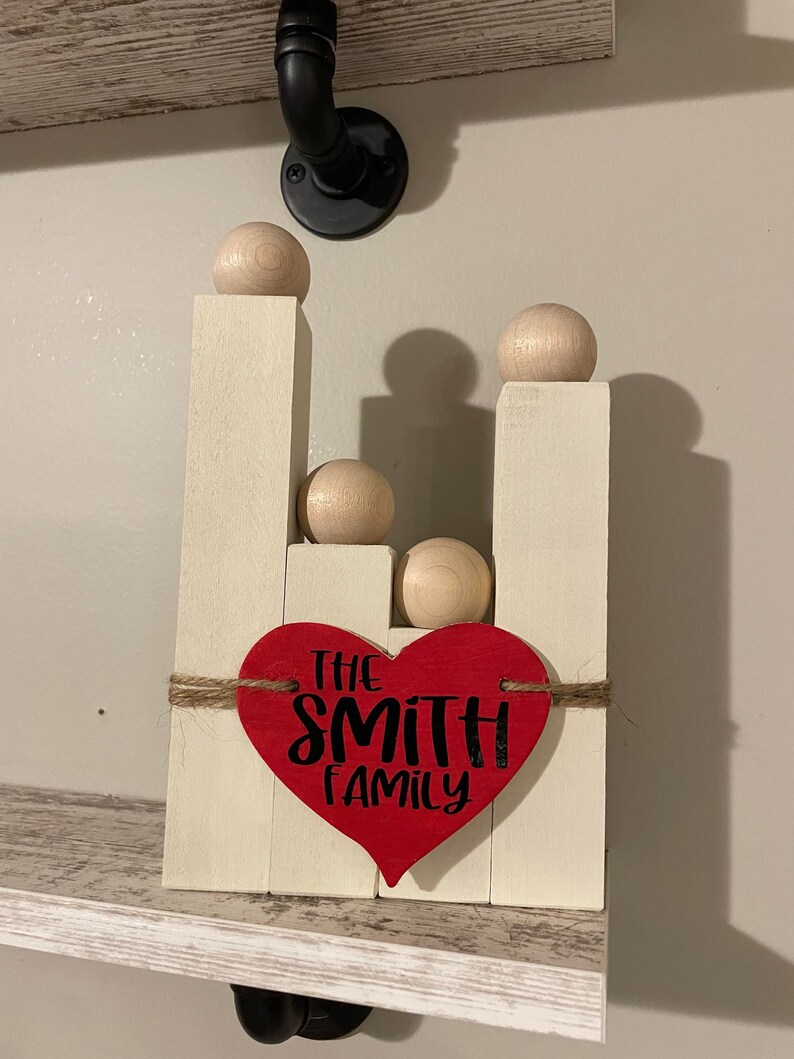 Personalized Wooden Block Family Home Decor, Family Name, Wedding Gift ...