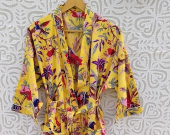 Womens kimono robes jacket summer cotton long short plus size cardigan kimono jacket floral bridesmaid bathrobe japanese hippie boho beach