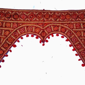 Hand embroidered door  valance, wall hanging for home decor, welcome,welcome tapestry,Bohemian Door Hanging, Wall art, Patchwork,Toran