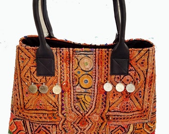 vintage banjara unique Zari bag,handmade retro bag,ethnic handle bag,tribal hobo bag,hippie bag,market bag,decorative bag