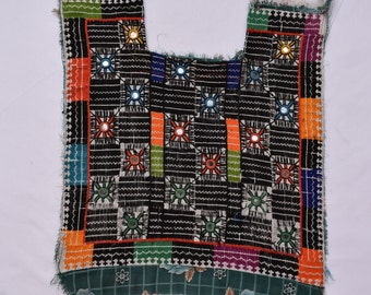 Boho Tribal Beaded Banjara Ethnic Patch, Denim Patch, Beads Star Design Patch, Handmade Glass Bead Embroidery Textile 39