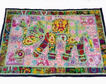 Patchwork Elephant Tapestry Wall hanging,colorful wall tapestry,tapestry for home decor,welcome tapestry,Gypsy hanging,Wall art, wall decor