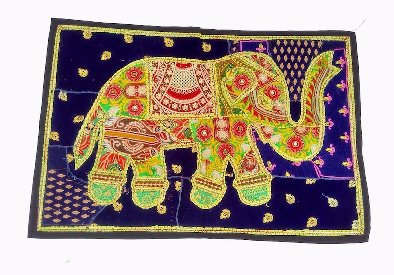 Patchwork Elephant Tapestry Wall hanging,colorful wall tapestry,tapestry for home decor,welcome tapestry,Gypsy hanging,Wall art wall decor