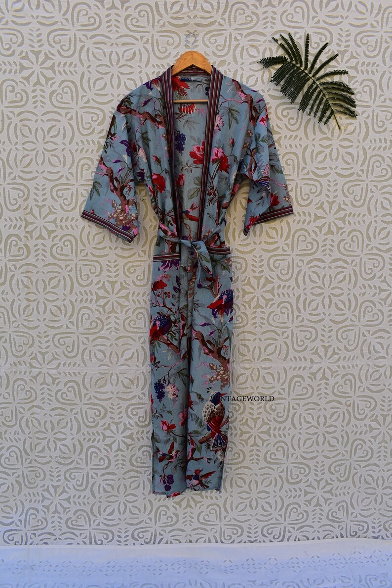 Personalized Long Short Unisex Kimono Robes Cotton Summer Etsy