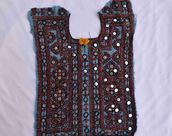 Vintage Beautiful Hand Embroidery and Beads Work Neck Yoke / A Fabric to Embellish your Clothing and Interior. handmade patch 24