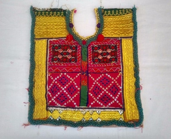 Afghani neck yoke, Ethnic Traditional Banjara Fabr
