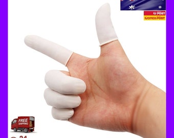 Latex Rubber Finger Cots Sets Fingertips Protector Gloves