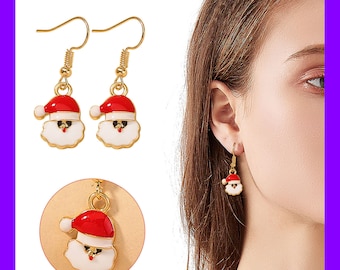 Christmas Santa Claus Snowman Earrings Jewellery Dangle Drop Xmas Party Women FREE POSTAGE