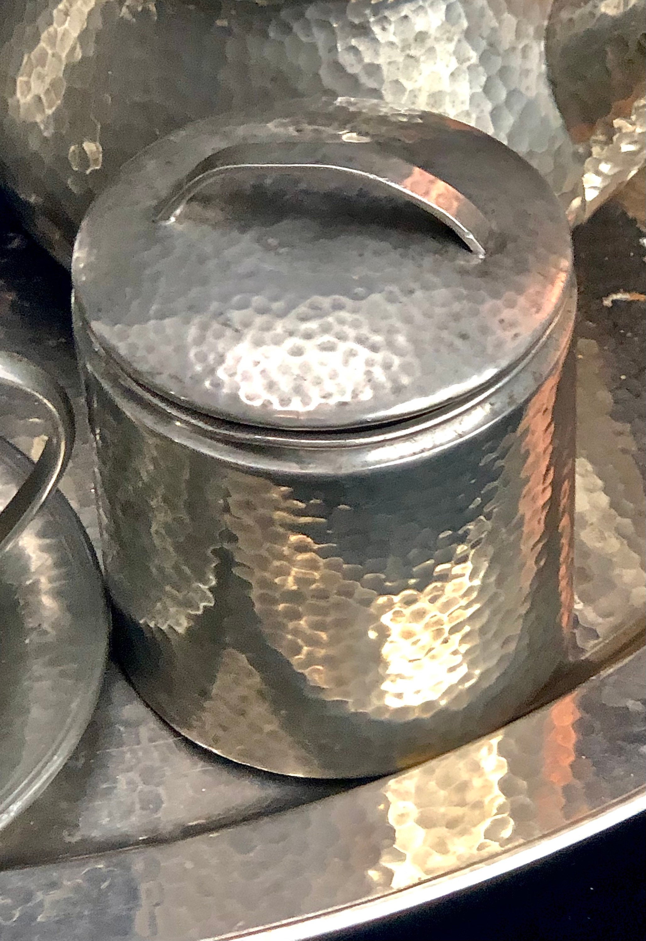 English Hammered Pewter Tea Set Etsy