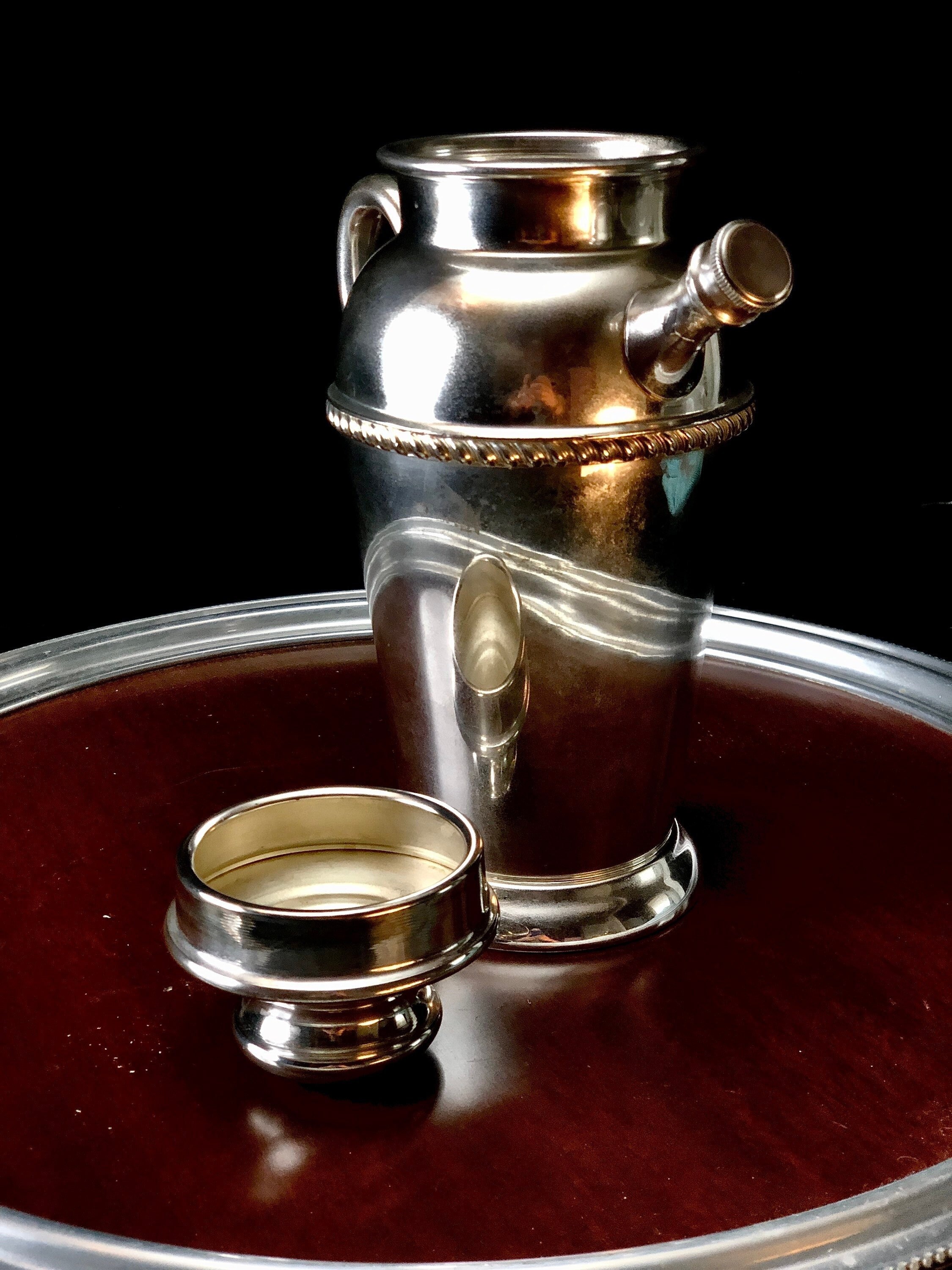 Vintage Acadamy Silver on Copper 50s Cocktail Pitcher Etsy