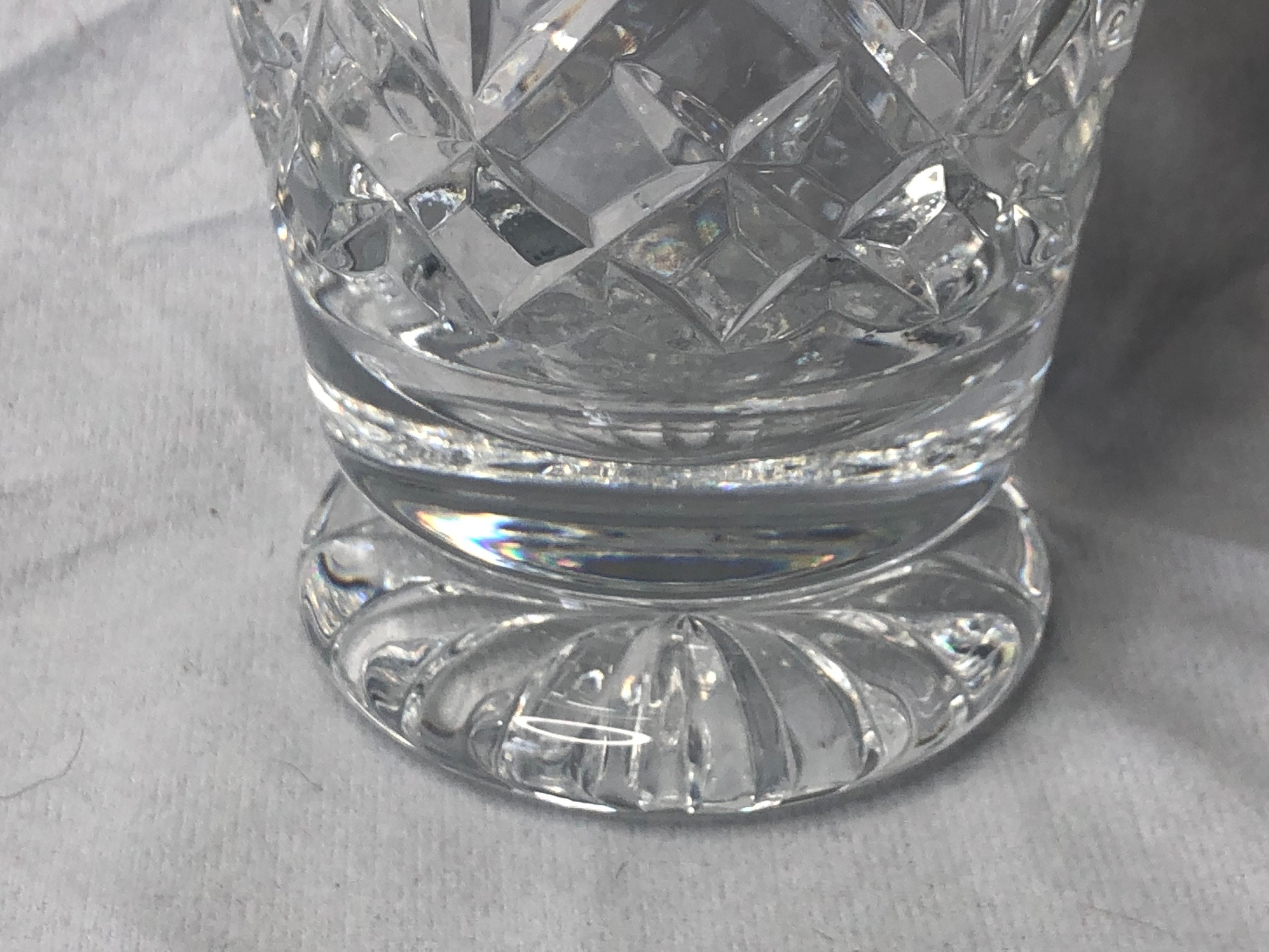 One 1 Very Heavy lead Crystal Vase. Etsy