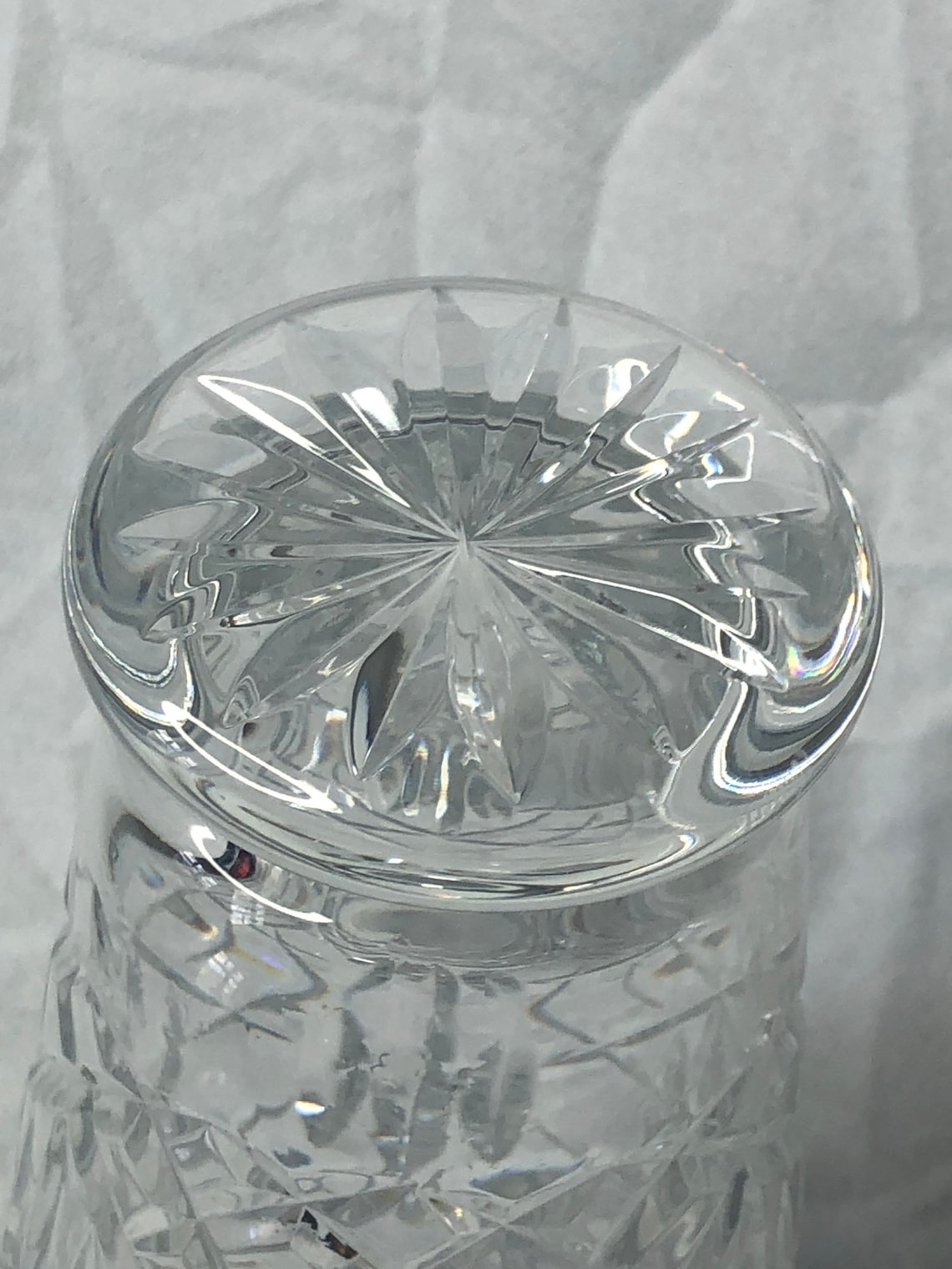 One 1 Very Heavy lead Crystal Vase. Etsy