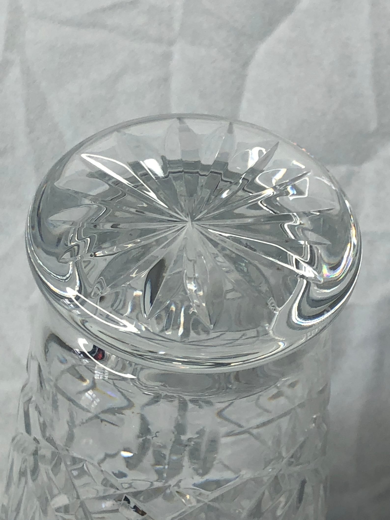 One 1 Very Heavy lead Crystal Vase. Etsy