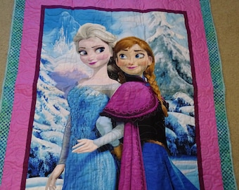 Edredón Frozen de Elsa y Anna: tamaño cuna para niños pequeños