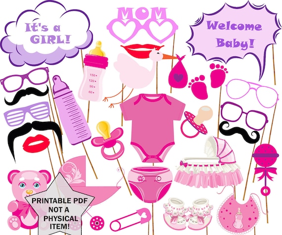 Welcome Baby Girl Game Kit – 4 Spiele Auf Englisch Für Die Baby Shower Party