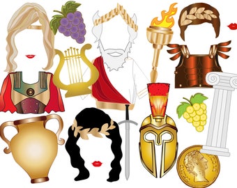 Roman Toga Party Photo Booth Props (Digital Download)