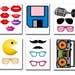 80s Photo Booth Props: 80's PARTY Props 1980's Era Photobooth Props 80s ...