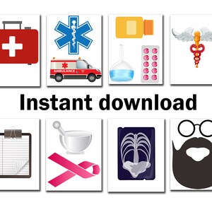 Doctor Party Printable Photo Booth Props: "medical PHOTO Props" Medical ...