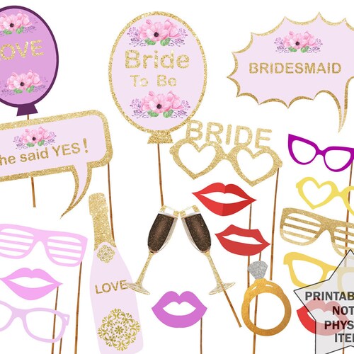 Bachelorette Party Photo Props Printable Bachelorette Party - Etsy