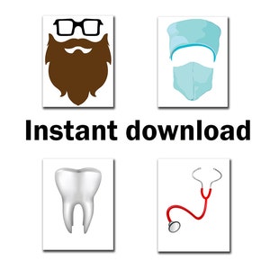 Doctor Party Printable Photo Booth Props: "medical PHOTO Props" Medical ...