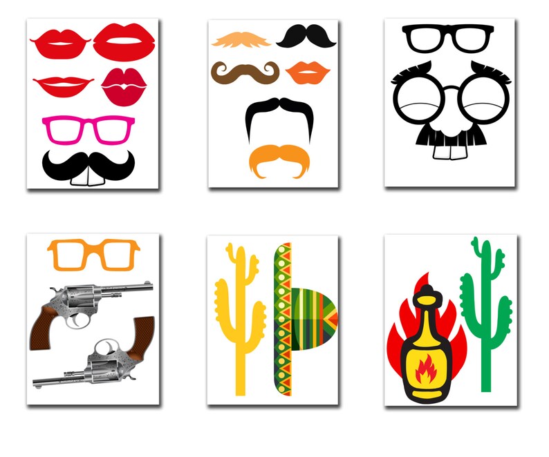 Mexican Fiesta Photo Booth Props: PRINTABLE MEXICAN | Etsy