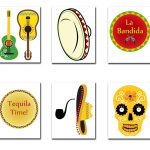 Mexican Fiesta Photo Booth Props: "printable MEXICAN Props" Cinco De ...
