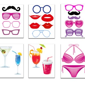 Printable Summer Party Photo Booth Props: beach PARTY - Etsy