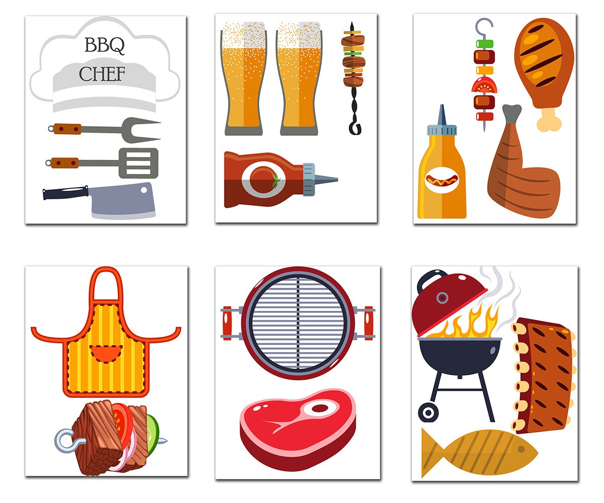 BBQ Party Photo Booth Prop: party Props Barbecue Party Props Party ...