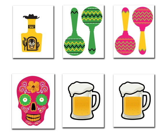 Mexican Fiesta Photo Booth Props: printable MEXICAN - Etsy