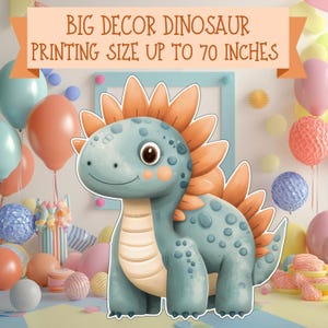 Dinosaur Cutout Decor, Colorful Stand Up Prop for Birthday Party Decor, Perfect for Kids’ Dinosaur Themed Birthday Gift