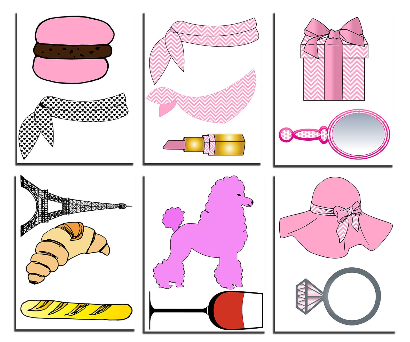 Paris Photo Booth Props: paris PHOTO Props Printable France Photo Booth ...