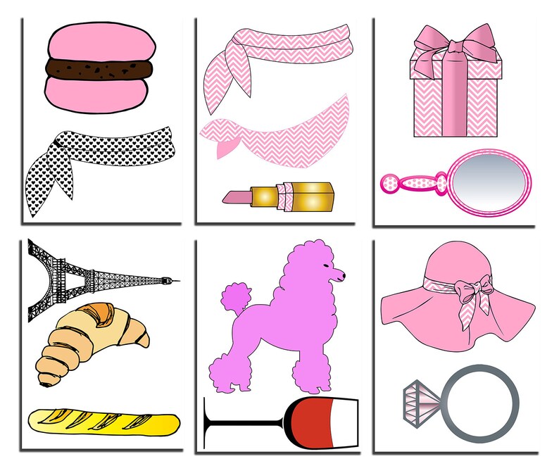 Paris Photo Booth Props: paris PHOTO Props Printable France Photo Booth ...