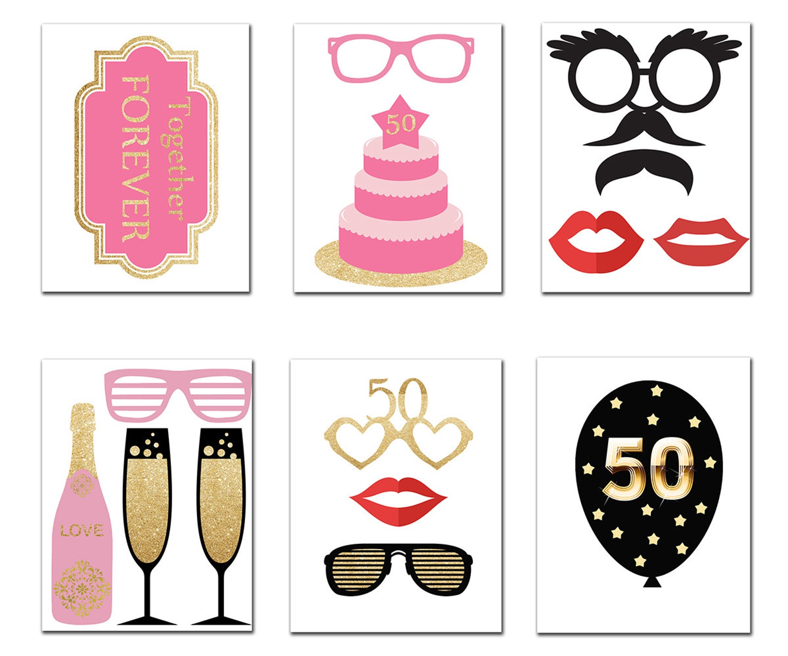 50th Anniversary Party Photo Booth Prop anniversary Etsy