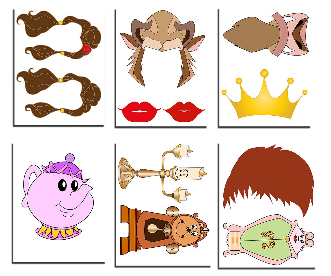 Beauty and the Beast Photo Booth Props beauty BEAST Etsy