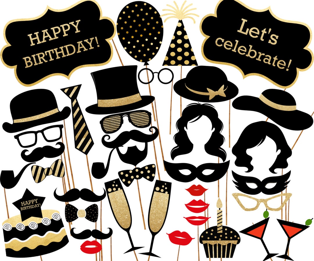 Birthday Photo Booth Props: printable PARTY Props Party Supplies ...