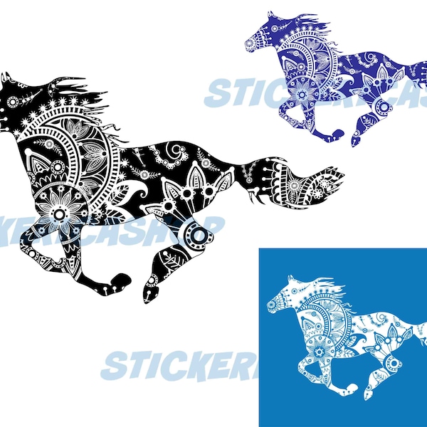 Horse Mandala, Horse SVG, Horse Mandala SVG, Horse Zentagle, Zentangle Design, Cut File Horse, Cricut Horse, Horse Clip Art, Horse DXF