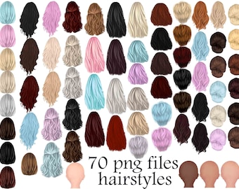 Frisuren Clipart, Mädchen Haarclipart, Haarspange Kunst, Frauen Haarspange, Beste Freunde Clipart, Custom Frisuren, Besties Clipart