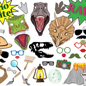 Dinosaur Photo Booth Props: &quot;PRINTABLE DINOSAUR PROP&quot; Kids Party Props,Dinosaur mask,Dinosaur Party,Dinosaur theme party,Dino birthday party