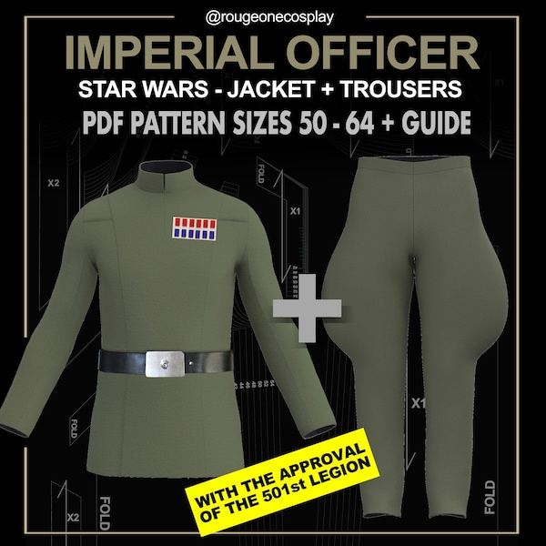 Imperial officer gunner costume suit jacket + trousers DIGITAL sizes 50-64 + guide
